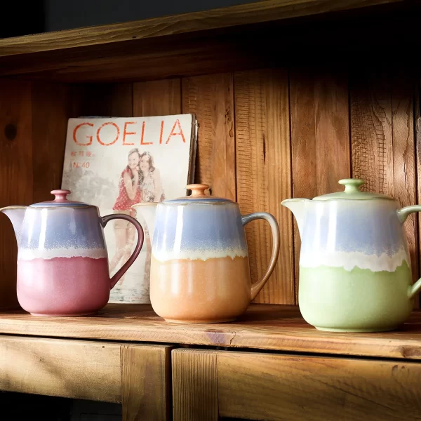 Stylish Porcelain Tea Sets Wholesale, Bulk Teapots, Cups, Dessert Plates-2