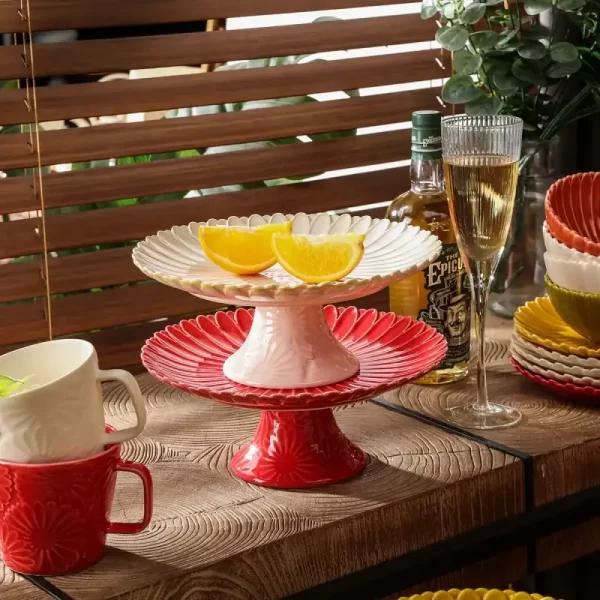 Unique Flower Ceramic Dinnerware Bulk, Wholesale Plates and Bowls-2