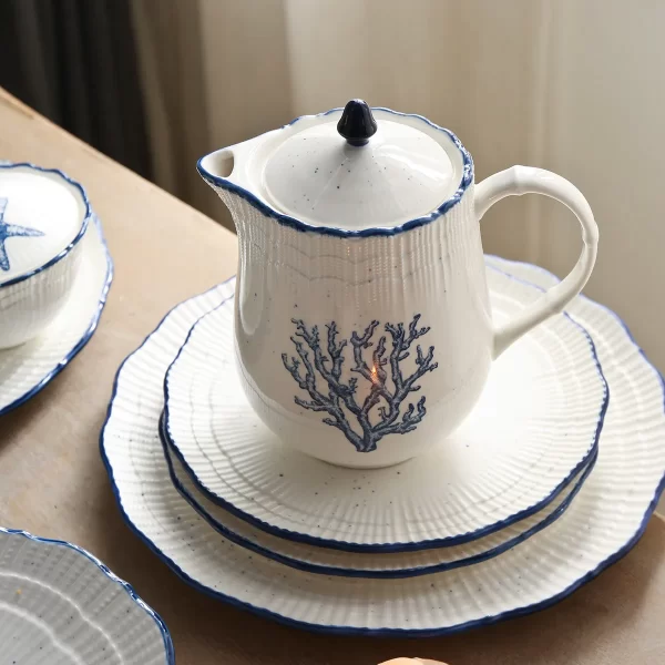 White Tableware Wholesale, Bulk Teapots, Cups, Kettles, Plates-8