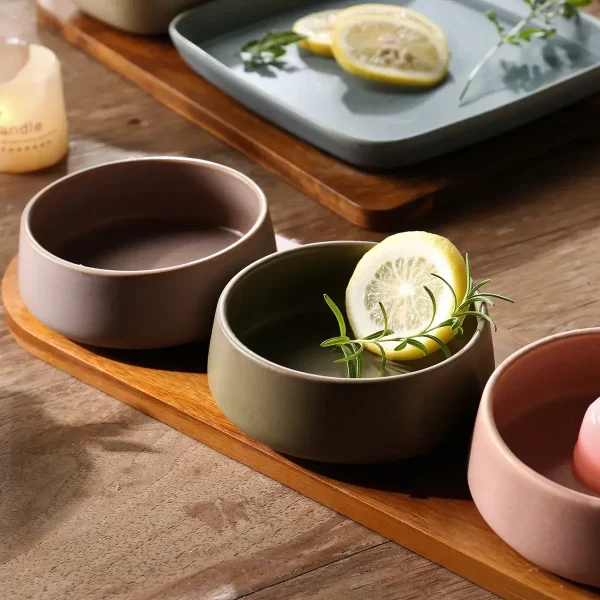 Wholesale Appetizer Plates, Ceramic Olive Oil Dipping Bowls Bulk-3