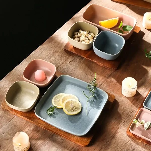Wholesale Appetizer Plates, Ceramic Olive Oil Dipping Bowls Bulk-4