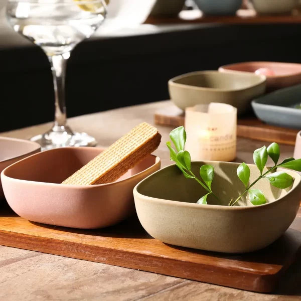 Wholesale Appetizer Plates, Ceramic Olive Oil Dipping Bowls Bulk-5
