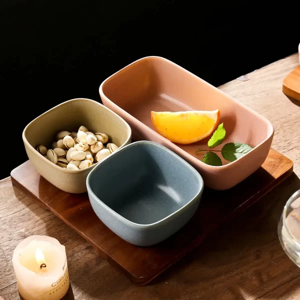 Wholesale Appetizer Plates, Ceramic Olive Oil Dipping Bowls Bulk-7