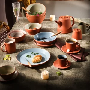 Wholesale Restaurant Dinnerware, Orange Tea Cup Sets Bulk-1