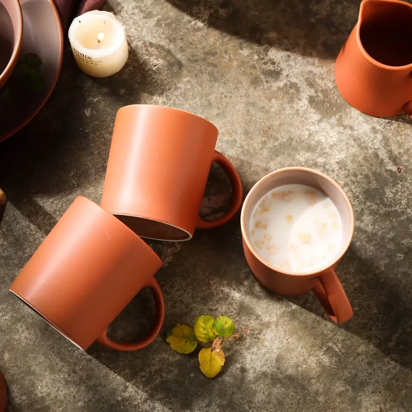 Wholesale Restaurant Dinnerware, Orange Tea Cup Sets Bulk-4