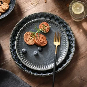 Exquisite Wholesale Serving Dishes, Dark Blue Plates Bulk-1