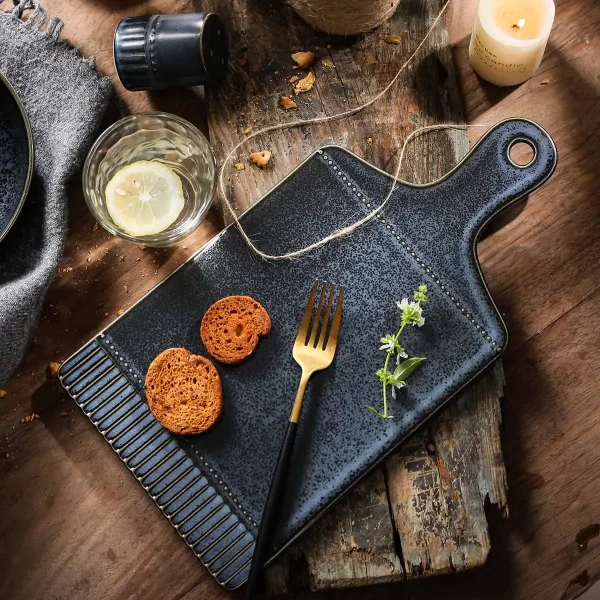 Exquisite Wholesale Serving Dishes, Dark Blue Plates Bulk-3