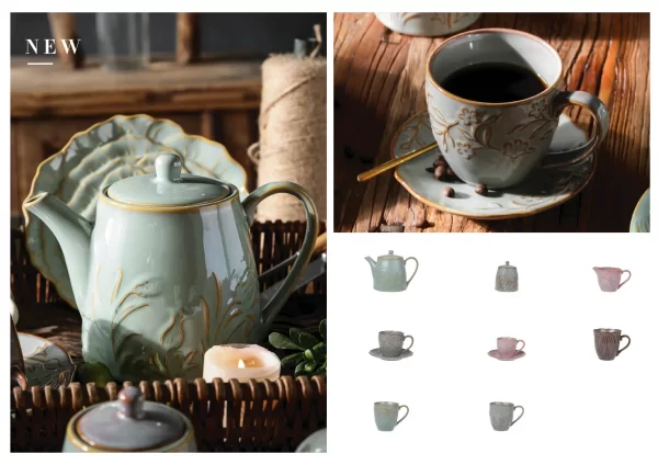 Flower Pattern Bulk Tea Cup and Saucer, Wholesale Teapots-2