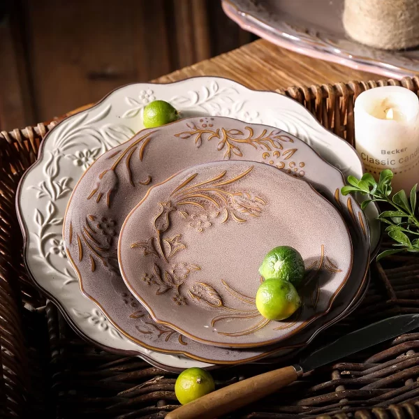 Flower Pattern Ceramic Dishes Wholesale, Bulk Dinner Plates