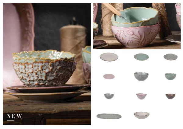 Luxury Bulk Ceramic Bowls, Flower Pattern Soup Bowls Wholesale-1