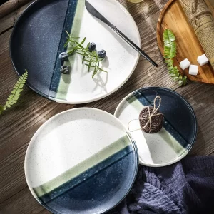 Restaurant Dinner Plates Bulk, Gradient Color Ceramic Plates Wholesale-2