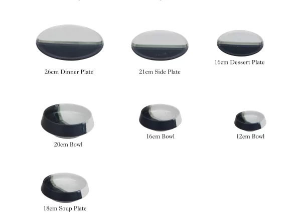 Restaurant Dinner Plates Bulk, Gradient Color Ceramic Plates Wholesale-3