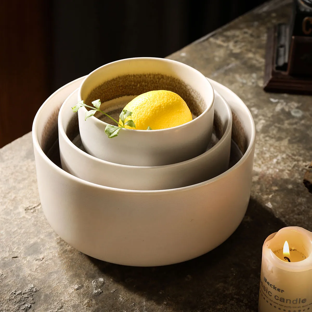 Rustic Porcelain Ceramic Bulk Ramen Bowls, Wholesale Soup Bowls-1