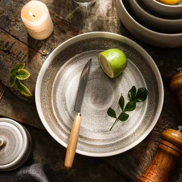 Rustic Porcelain Dinner Plates Wholesale, Ceramic Charger Plates Bulk