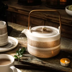 Rustic Wholesale Teapots and Cups, Ceramic Coffee Cups Bulk-1