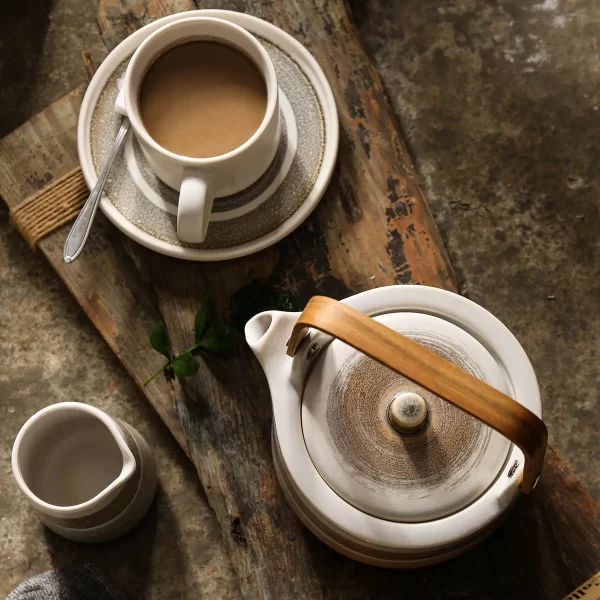 Rustic Wholesale Teapots and Cups, Ceramic Coffee Cups Bulk-3