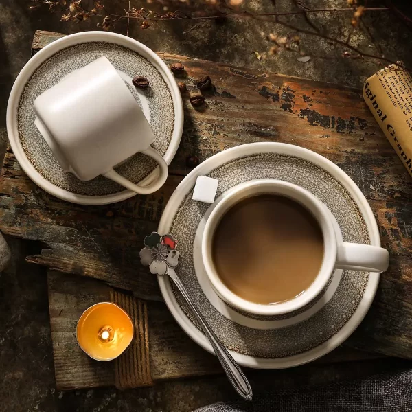 Rustic Wholesale Teapots and Cups, Ceramic Coffee Cups Bulk-4