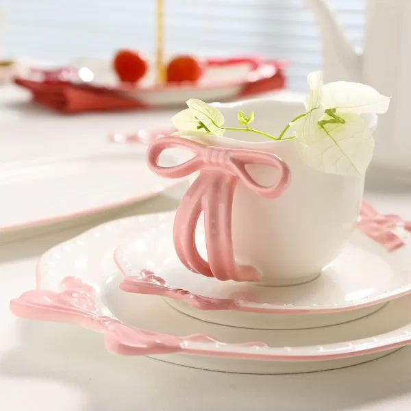 Wedding Tableware In Bulk, Bow Decorated Wholesale Crockery Sets-10