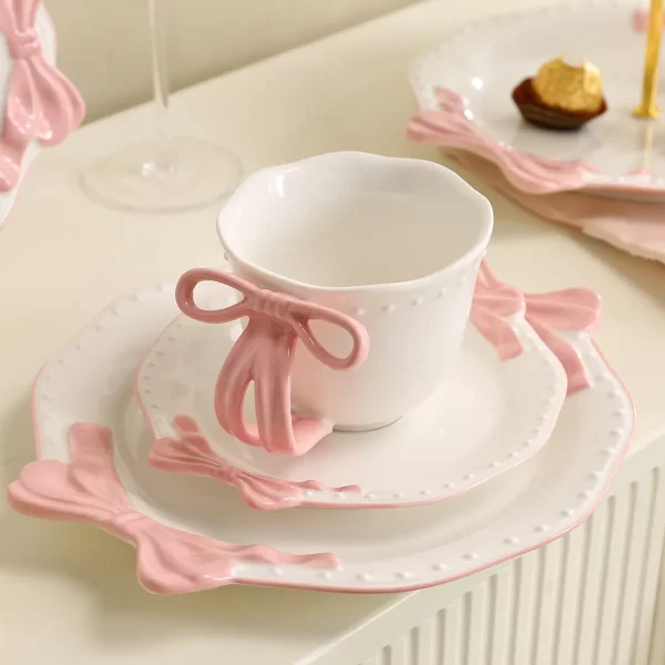 Wedding Tableware In Bulk, Bow Decorated Wholesale Crockery Sets-3