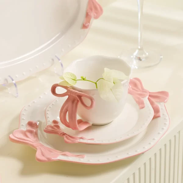 Wedding Tableware In Bulk, Bow Decorated Wholesale Crockery Sets-8