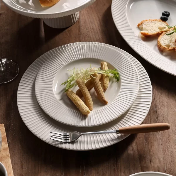 White Ceramic Plates Wholesale, Porcelain Dinner Plate Bulk-4