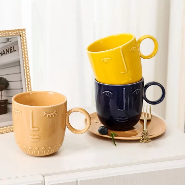 Colorful Wholesale Coffee Mug, Tea Cup and Saucer Bulk-3