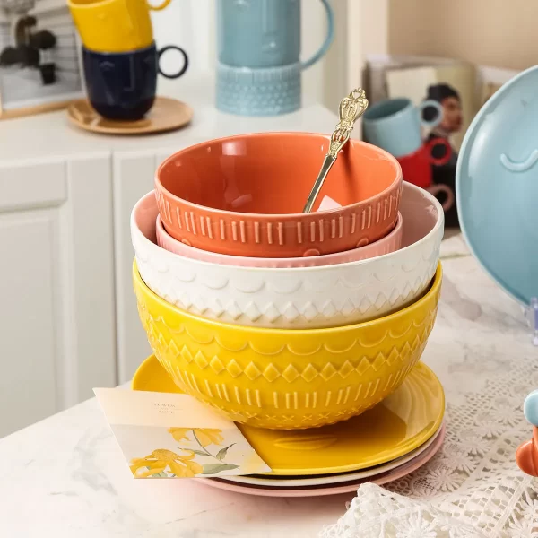 Colorful Wholesale Soup Bowls with Exquisite Lovely Pattern-3