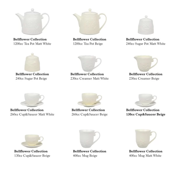 Embossed Ceramic Tea Cup Sets In Bulk, Wholesale Teaware-6