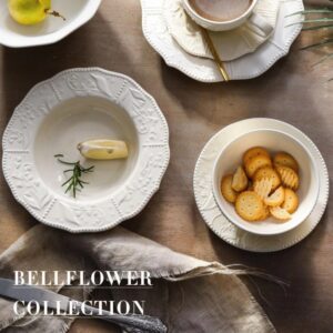 Embossed White Ceramic Bowls Bulk, Wholesale Serving Bowls-2