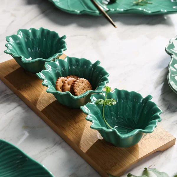 Leaf Shape Small Snack Bowl Wholesale, Bulk Appetizers Bowls-2
