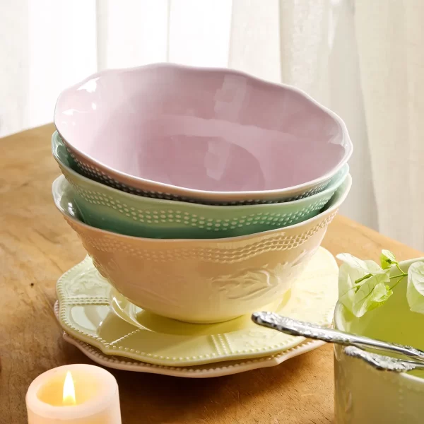 Macaron Palette Western Dinnerware Wholesale, Plate & Bowl Set-4