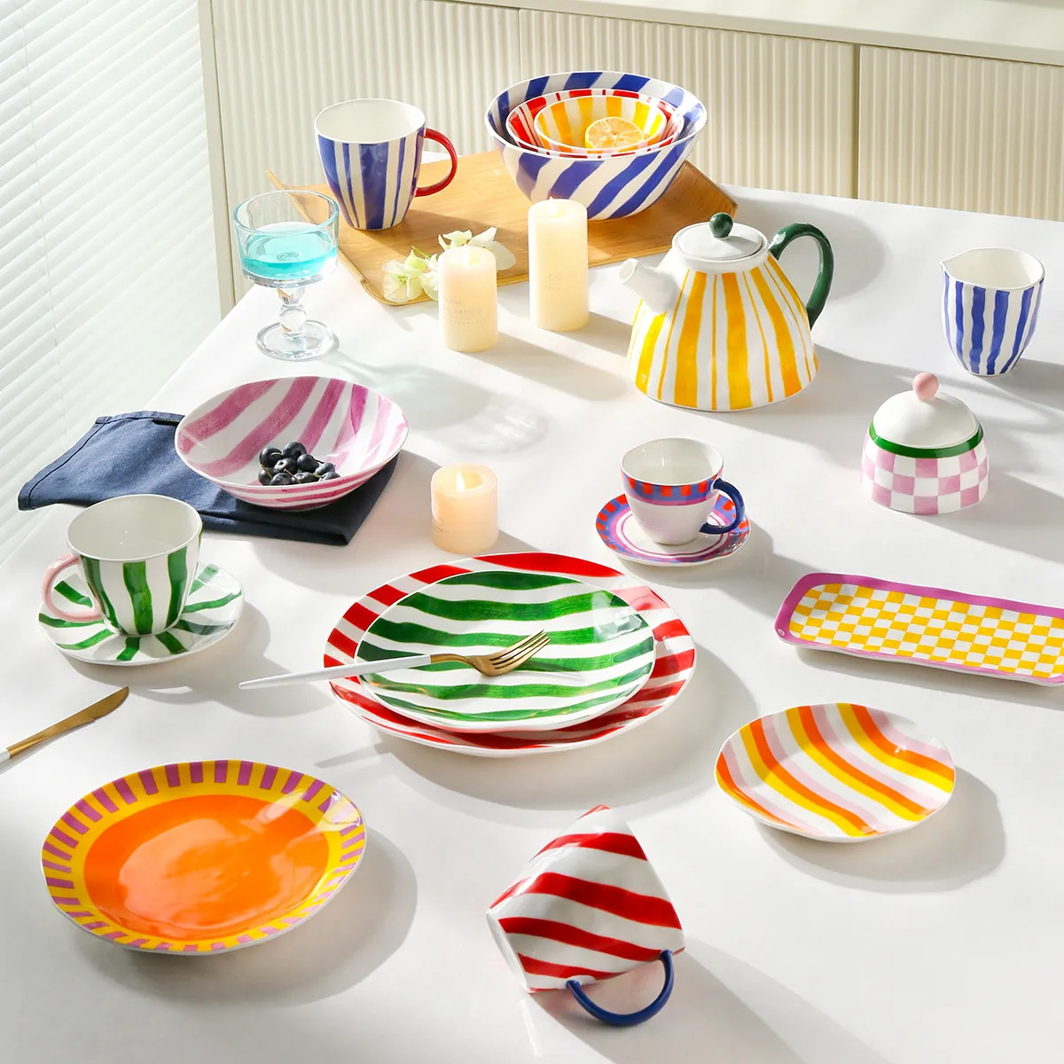 Memphis Design Wholesale Tableware Set, Color Pop Crockery-1