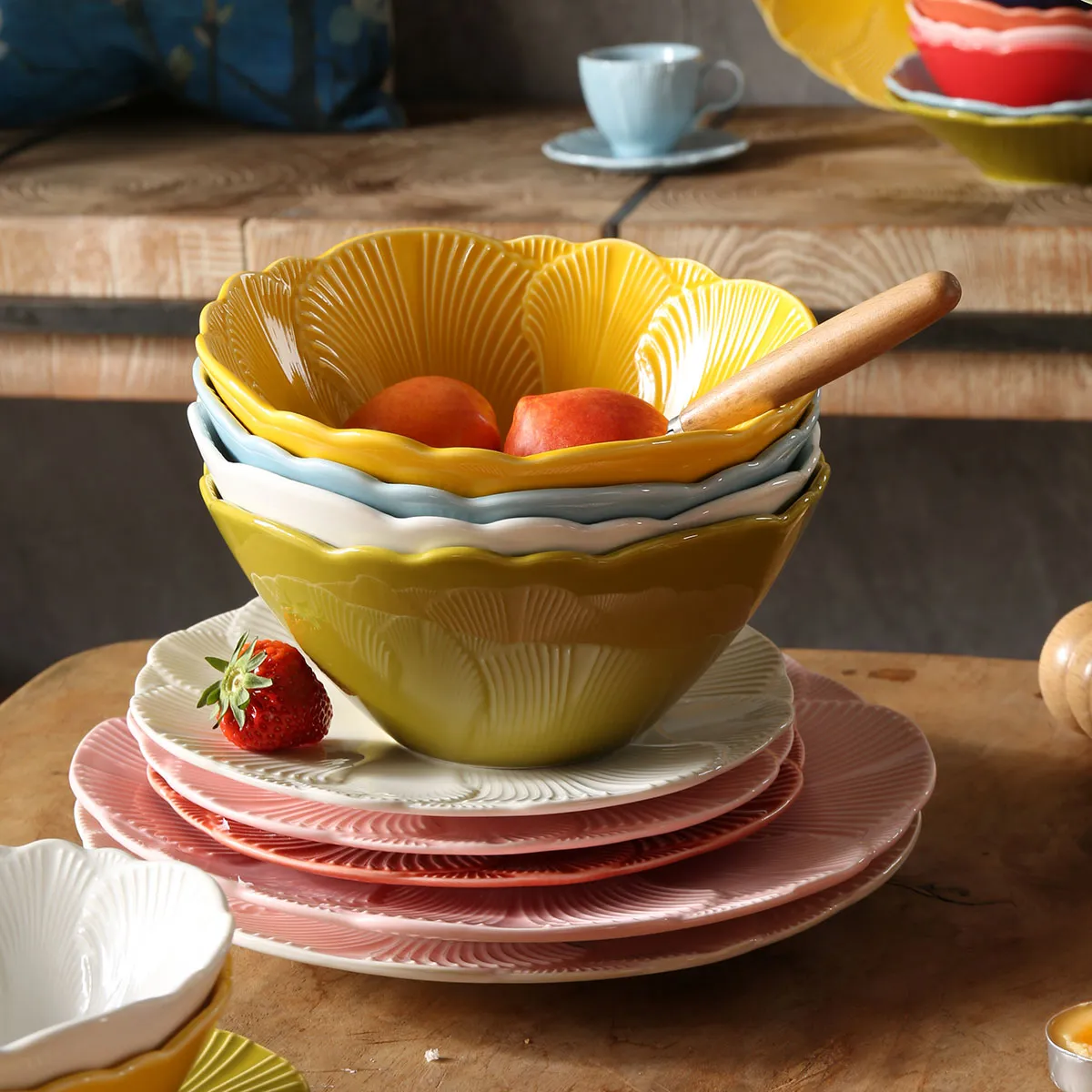 Petal Shape Ceramic Bowls In Bulk, Serving Bowls Wholesale-1