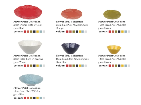 Petal Shape Ceramic Bowls In Bulk, Serving Bowls Wholesale-4