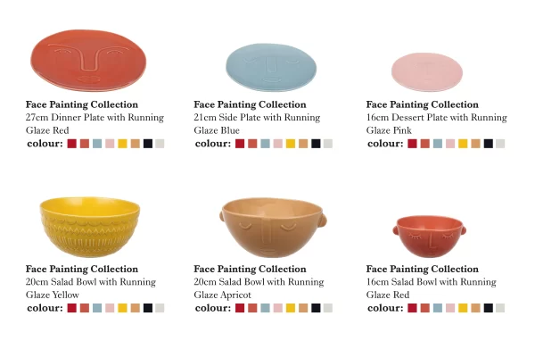 Vibrant Wholesale Dinnerware Plates with Carton Face Pattern-3