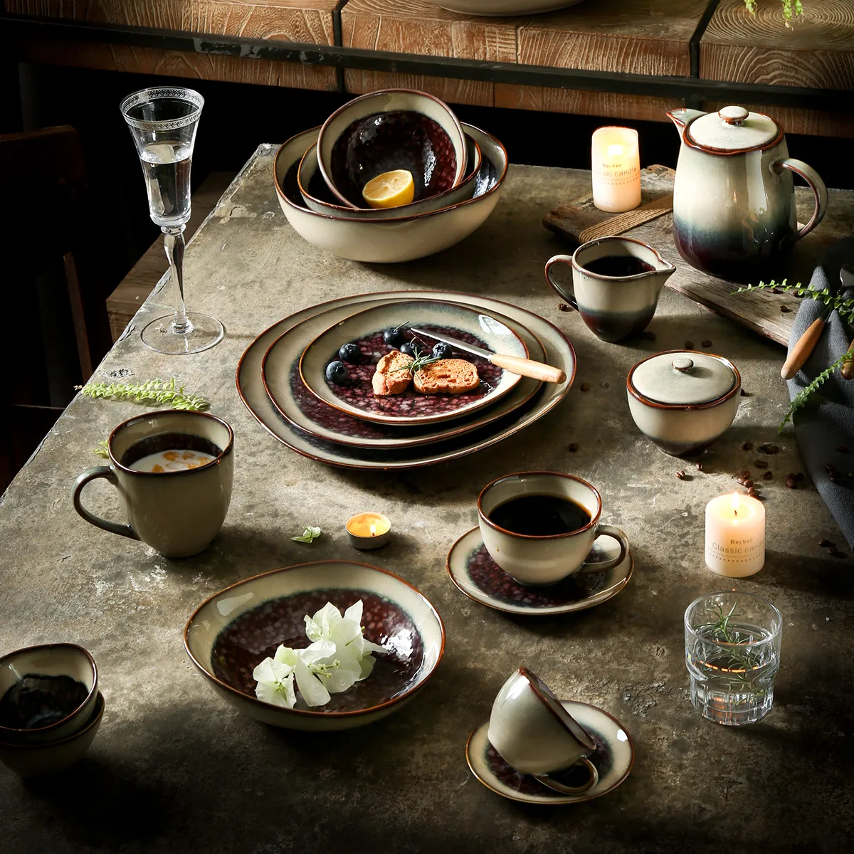 Wabi-Sabi Style Wholesale Bowls and Plates, Dinnerware Sets-1