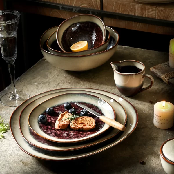 Wabi-Sabi Style Wholesale Bowls and Plates, Dinnerware Sets-2