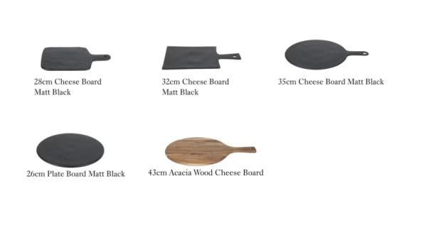 Wholesale Cheese Boards, Fancy Black Ceramic Serving Plates-1