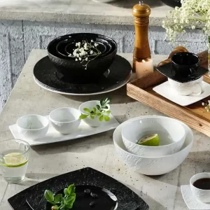 Black & White Soup Bowls Wholesale, Small Ceramic Bowls Bulk-1