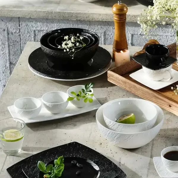 Black & White Soup Bowls Wholesale, Small Ceramic Bowls Bulk-1