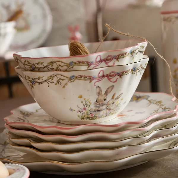 Bunny Gala Custom Printed Dinnerware Wholesale Crockery Set-10