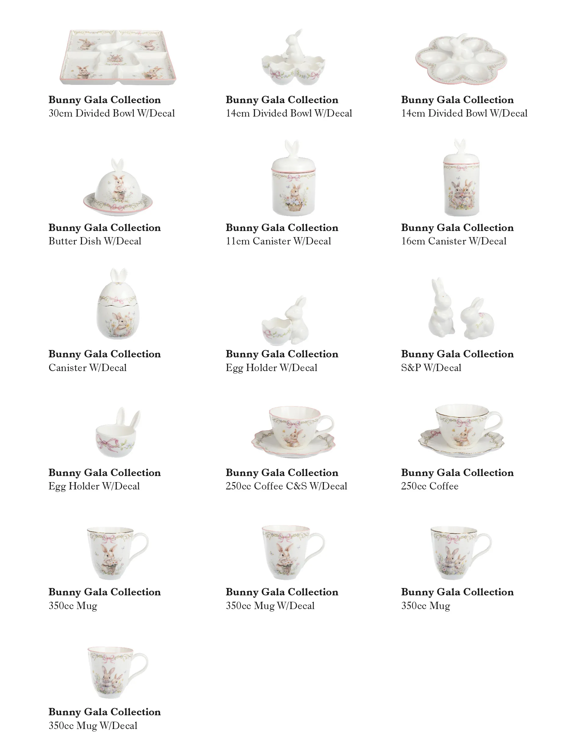 Bunny Gala Custom Printed Dinnerware Wholesale Crockery Set-12