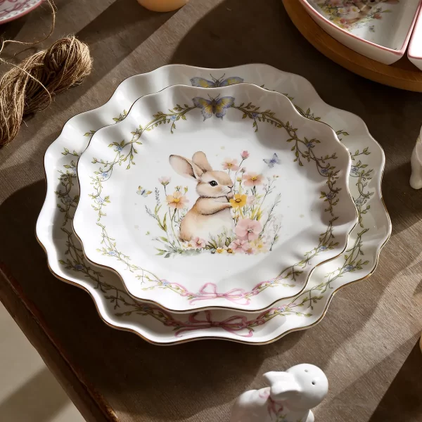 Bunny Gala Custom Printed Dinnerware Wholesale Crockery Set-5