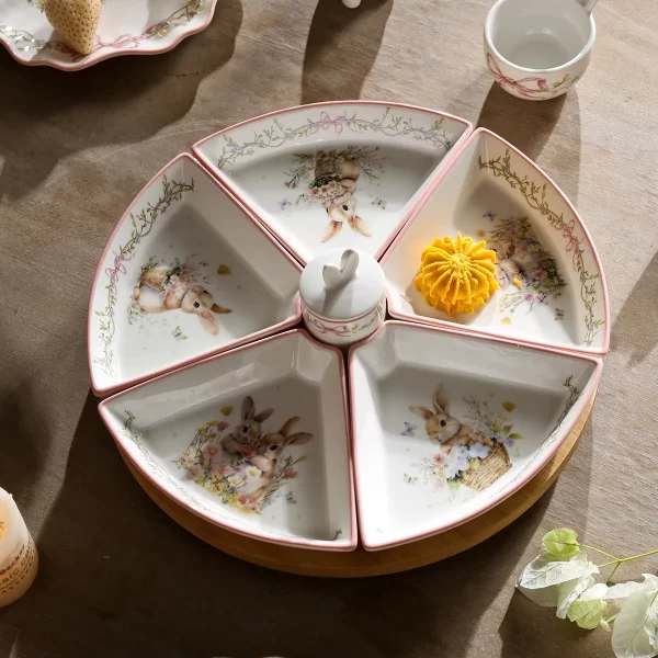 Bunny Gala Custom Printed Dinnerware Wholesale Crockery Set-6