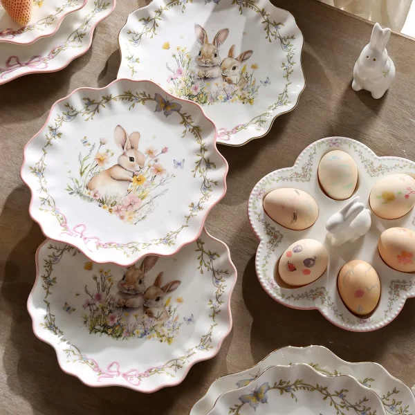 Bunny Gala Custom Printed Dinnerware Wholesale Crockery Set-8
