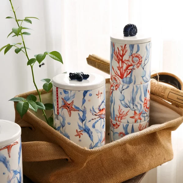 Ceramic Cookie Jars Wholesale, Ceramic Canisters For Kitchen-7