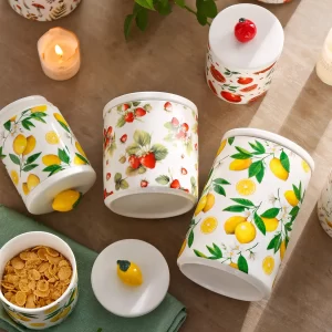 Ceramic Cookie Jars Wholesale, Ceramic Canisters For Kitchen-8