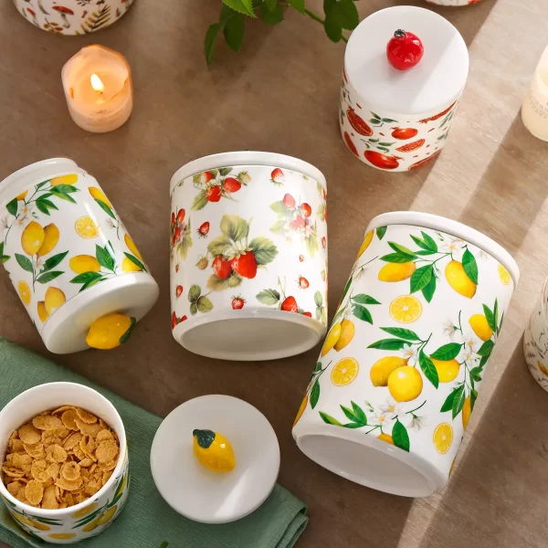 Ceramic Cookie Jars Wholesale, Ceramic Canisters For Kitchen-8