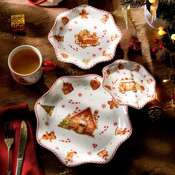 Custom Christmas Dinnerware, Gingerbread Crockery Wholesale-6