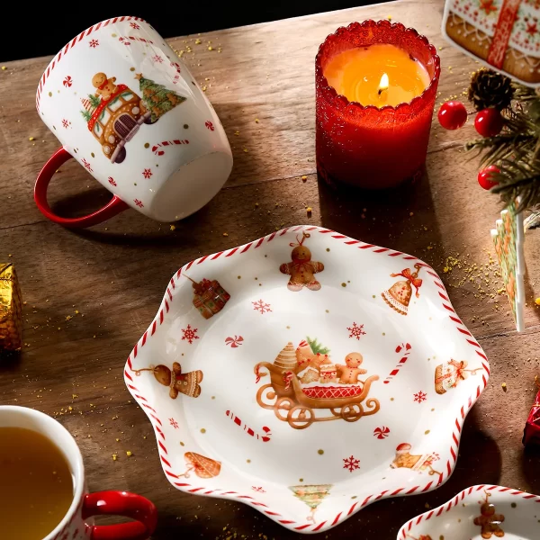 Custom Christmas Dinnerware, Gingerbread Crockery Wholesale-7